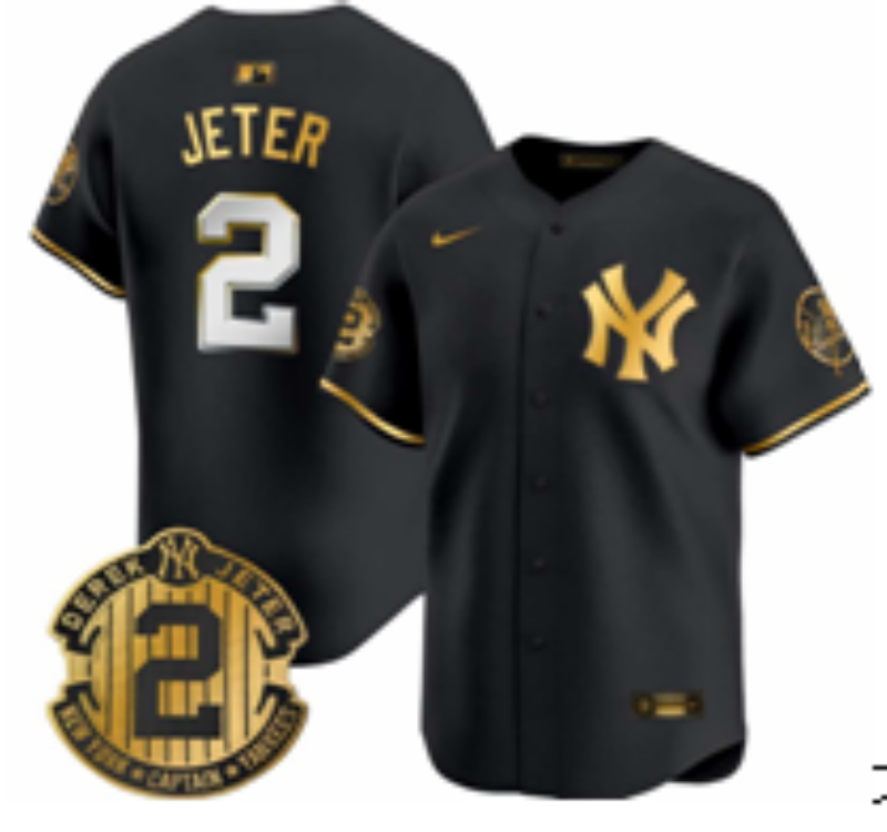 Men 2026 New York Yankees #2 Jeter black Nike MLB Jersey 080404->new york yankees->MLB Jersey